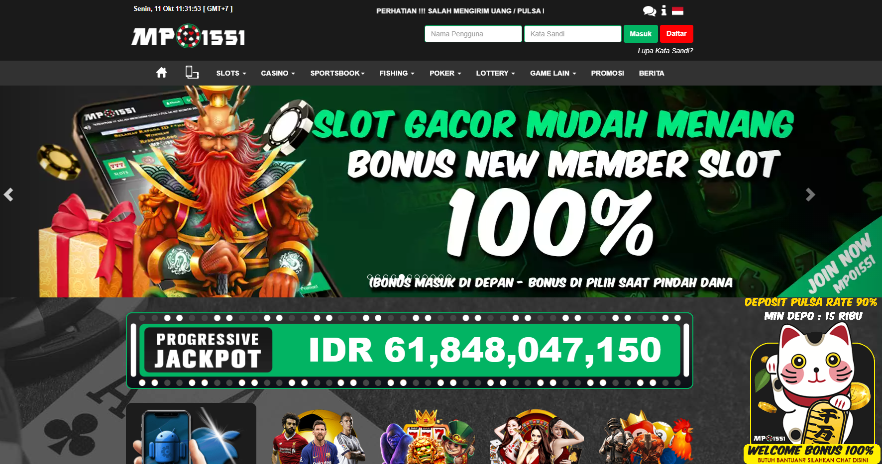 Situs Judi Slot Online Gacor Deposit DANA Terpercaya MPO1551